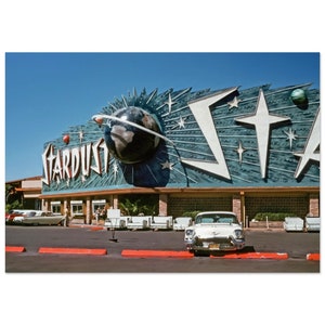Photo Print 1950s Las Vegas Nevada, Stardust Casino, Vintage Wall Art Poster Fifties Home Office Decor Gambling Heritage Americana Gift Idea