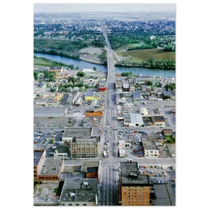 Photo Print 1970s Calgary Downtown Aerial View Canada Vintage Wall Art Poster Home Office Decor Seventies Canadian Heritage Unique Gift Idea