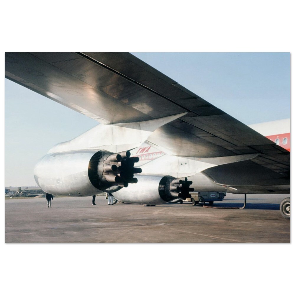 Photo Print 1960s TWA Boeing 707 Vintage Wall Art Home Decor