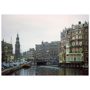Photo Print 1950s Amsterdam, Mint Tower Munttoren Muntplein Square, Netherlands, Vintage Wall Art Home Office Decor Fifties Heritage Poster