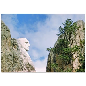 Photo Print 1949 George Washington, Side Profile, Mount Rushmore, South Dakota, Landmark, Monument, Heritage Poster Wall Art Decor Gift Idea