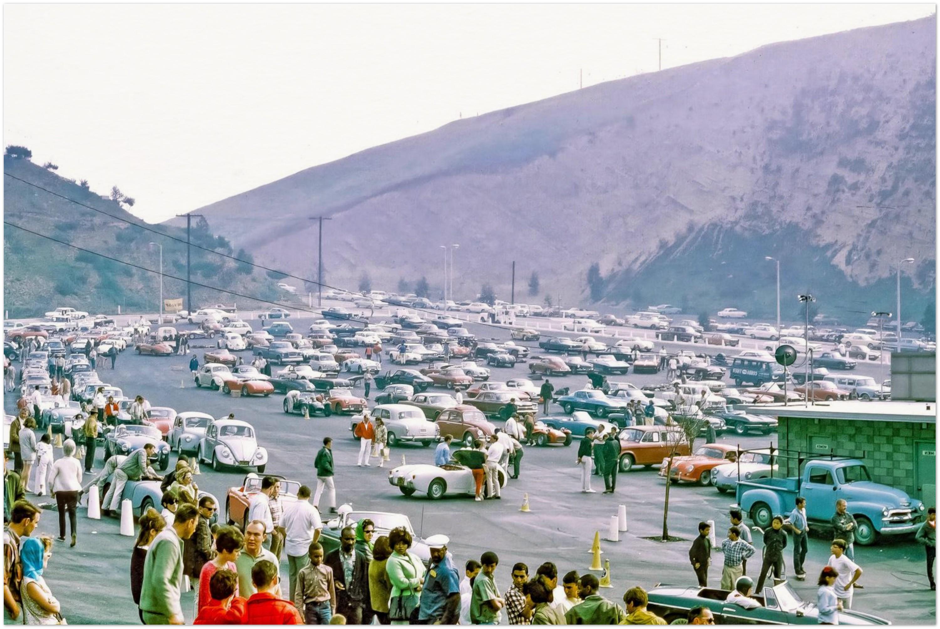 Photo Print 1960s Dodger Stadium Parking Lot, Chavez Ravine, Los