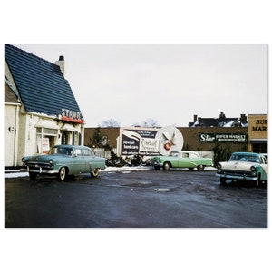 Photo Print 1950s Rochester NY Star Super Market Staub Cleaners New York Vintage Wall Art Decor Fifties American City Shop Heritage Gift