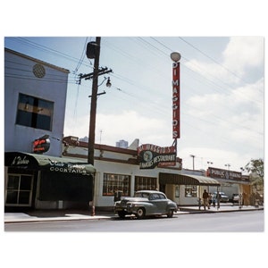 Photo Print 1950s Joe DiMaggio Restaurant, Fisherman&#39;s Wharf, San Francisco, California, Vintage Wall Art Home Decor Poster Heritage Gift