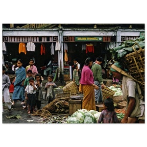 Photo Print 1960s Darjeeling India Market Scene West Bengal Vintage Sixties Wall Art Home Office Decor Indian Street Heritage Indophile Gift