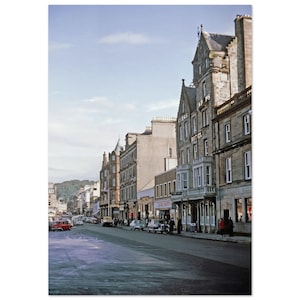 Photo Print 1960s Oban Scotland, George Street with Kings Arms Hotel, United Kingdom, Vintage Wall Decor Art Poster Sixties Unique Gift Idea