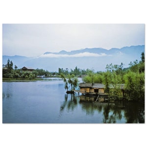 Photo Print 1960s Kashmir Valley Serene Early Morning Lake Scene, India, Himalayan Sixties Vintage Poster Wall Art Home Office Decor Gift