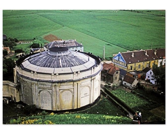 Photo Print 1950s Waterloo Village Battlefield, Cinema De La Bataille, Belgium, Vintage Wall Art Fifties Poster Photograph Bergenbier Advert