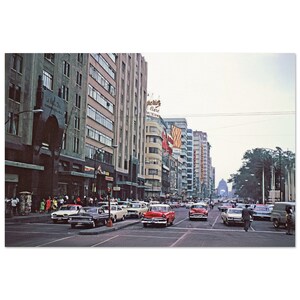 Photo Print 1960s Mexico City Street, Vintage Wall Art Poster Sixties Home Office Decor Mexican Heritage Gift Idea
