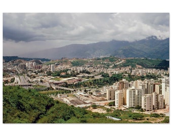 Photo Print 1970s Caracas Aerial Cityscape, Venezuela, El Helicoide Vintage Wall Art Home Office Decor Poster Seventies Heritage Gift Idea