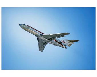 Impresión fotográfica de los años 60 del TWA Star Stream 727, Trans World Airlines, decoración de pared, Boeing 727-100, póster de aviación de aviones de pasajeros vintage de los años sesenta