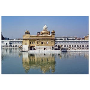 Impresión fotográfica de 1980 del Templo Dorado Harmandir Saheb, Amritsar, Punjab, India. Decoración de pared para habitación, regalo de herencia sij. Póster vintage en papel de archivo.