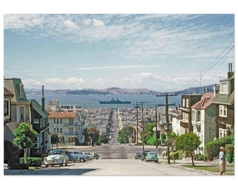 Photo Print 1940s View of San Francisco, California, USA, Vintage Photo Wall Art Home Decor Poster Unique Gift Idea West Coast Heritage