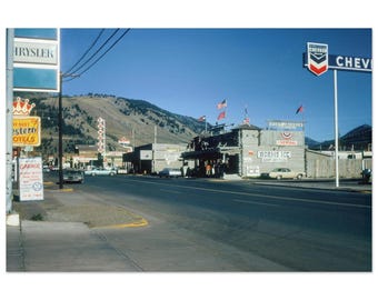 Photo Print 1970s Jackson Wyoming, Fort Jackson Tourist Shop, Snake River Float Trips, Vintage Seventies Wall Art Decor Poster