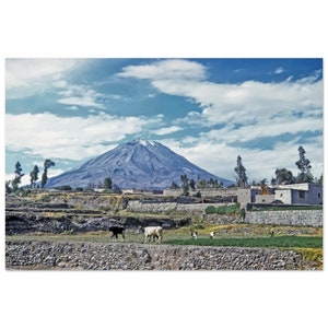 Photo Print 1940s Volcano Misti, Arequipa, Peru, Forties Vintage Wall Art Home Office Decor Poster Peruvian South American Heritage Gift