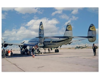 Photo Print 1960s Lufthansa L-1649A Super Star D-ALAN Lockheed Constellation, Western United States Vintage Wall Art Poster Unique Gift Idea
