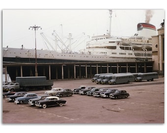 Photo Print 1950s SS Andrea Doria (sank 1956) Nautical Poster, Wall Art Home Office Decor Fifties Heritage Unique Maritime History Gift Idea