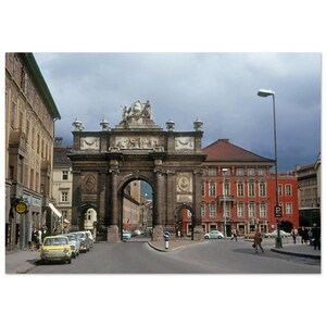 Impresión fotográfica de los años 70: El Arco del Triunfo (Triumphforte) en Innsbruck, Austria. Póster vintage de arte mural. Decoración para el hogar. Regalo único. Patrimonio de los años setenta.