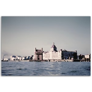 Photo Print 1960s Bombay, The Gateway of India and Taj Mahal Hotel, Vintage Wall Art Home Decor Poster, Heritage Gift Idea Skyline