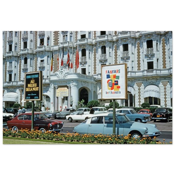 写真プリント 1950 年代 カンヌ映画 フランス、カールトン ホテル
