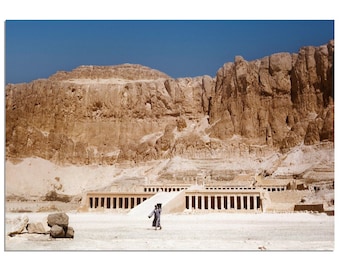 Photo Print 1940s Luxor Egypt, The Mortuary Temple of Hatshepsut, Deir el-Bahari Vintage Wall Art Home Decor Forties Poster Unique Gift Idea