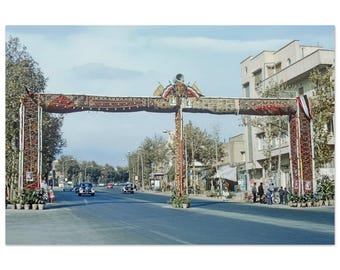 Photo Print 1960s Tehran Iran, Pahlavi Dynasty Celebration, Wall Art Vintage Sixties Persian Heritage Decor Poster