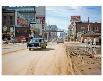 Photo Print 1950s Reno, Harolds Club, Primadonna Gaming, Nevada, USA, Vintage Wall Art Home Office Decor Poster American Cityscape Gift Idea
