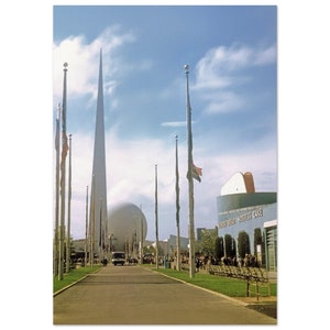 Fotoafdruk 1939 Trylon en Perisphere Wereldtentoonstelling New York, NYC, Vintage Wall Art Home Decor Expo Cadeau Poster, Hostess Cake Wonder Bread