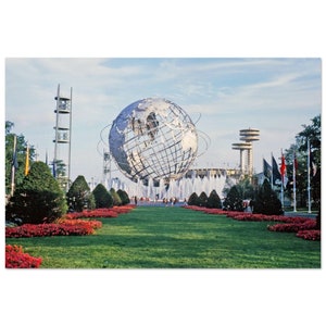 Fotoprint 1964 New York Worlds Fair Globe, Queens New York Vintage Wall Art Poster Home Office Decor Sixties Expo Exhibition Exhibition Heritage-cadeau