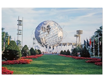 Photo Print 1964 New York Worlds Fair Globe, Queens New York Vintage Wall Art Poster Home Office Decor Sixties Expo Exhibition Heritage Gift