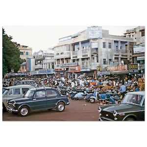 Impresión fotográfica de los años 70, Madrás, India, póster de arte de pared vintage, decoración del hogar, años 70, Chennai, Parrys Corner, NSC Bose Road, idea de regalo de Ebrahim Currim