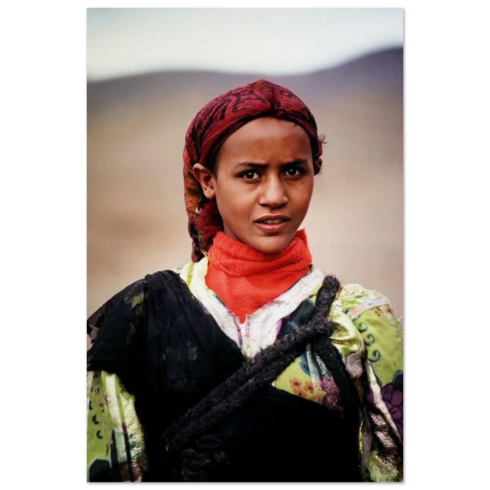 Photo Print 1970s Beautiful North African Moroccan Woman With