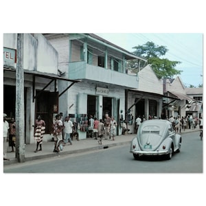 Photo Print 1955 Monrovia Liberia Street Vintage Wall Decor Art Poster Photograph Fifties Retro West African Life Travel Unique Gift Idea