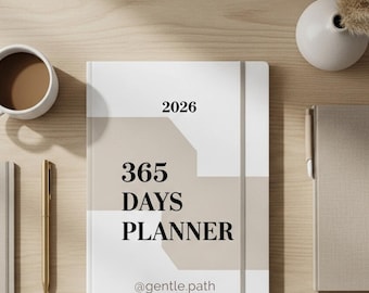 2026 365 Days Planner Printable | Daily, Weekly and Monthly Planner PDF | Productivity, To Do List, Schedule & Vision Board