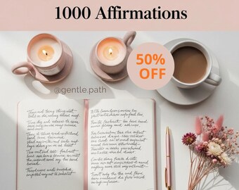 1000 Positive Affirmations for Women Printable | Self Love • Confidence • Healing • Mindset • Motivation Journal Pages PDF