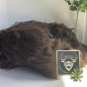 Fiber Yak, Natural Brown, No Dyes, Luxury Fiber, Cleaned and De-haired, Hand-Combed, Soft as Cashmere, 30% Warmer than Wool, Hypoallergenic!