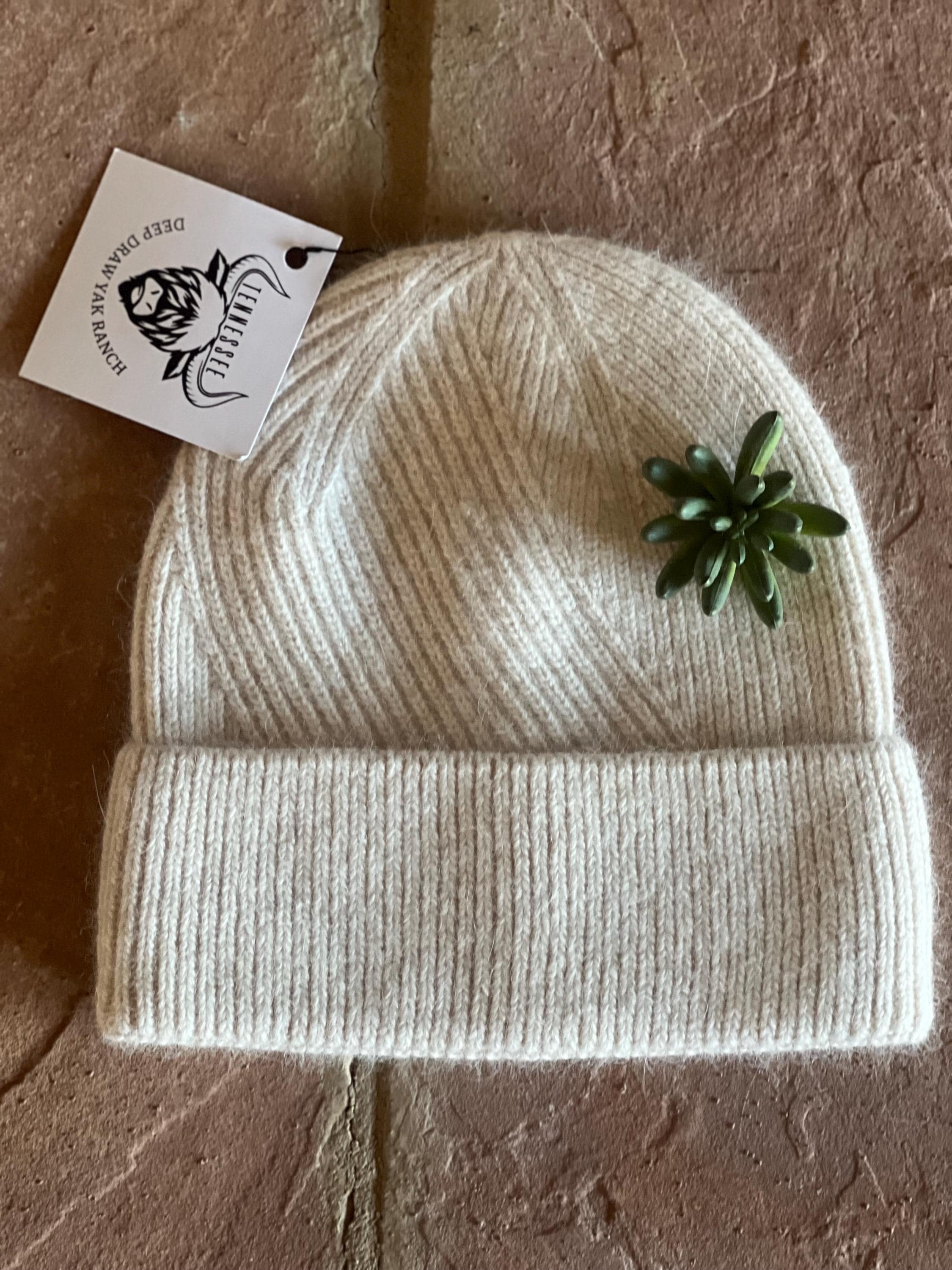 Ekjo wool yak blend Gray Knit Beanie Handloomed Baby Yak Beanie – ULA+LIA main image 2
