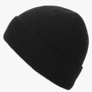 Beanie, Yak Wool, Solid Black, Soft as Cashmere, Increcibly Warm, The Finest Wool, Hand-Combed, Unisex, Breathable, Herringbone and Ribbed