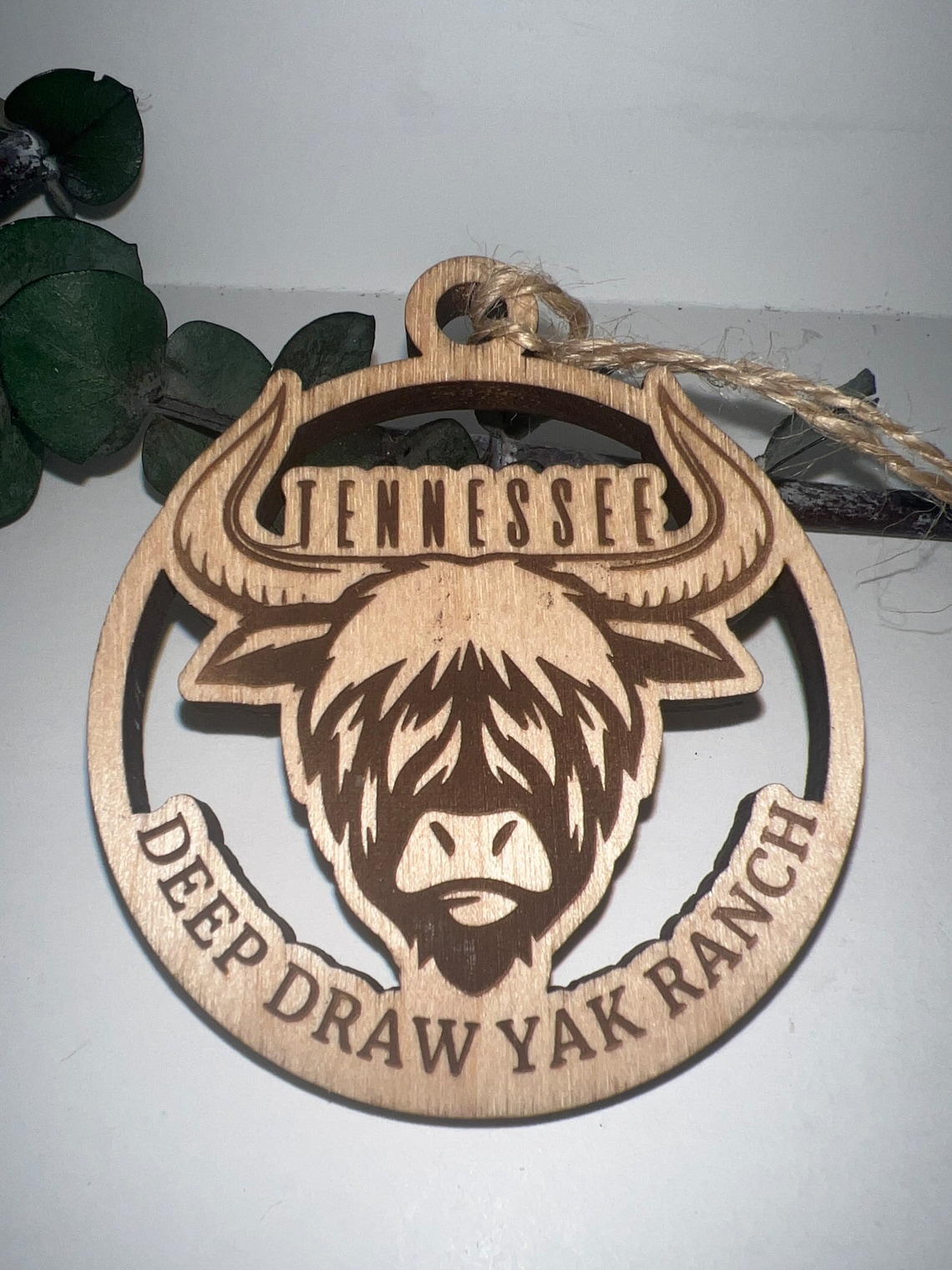 Deep Draw Yak Ranch Custom Wood Ornament. Made in Tennessee. Etsy