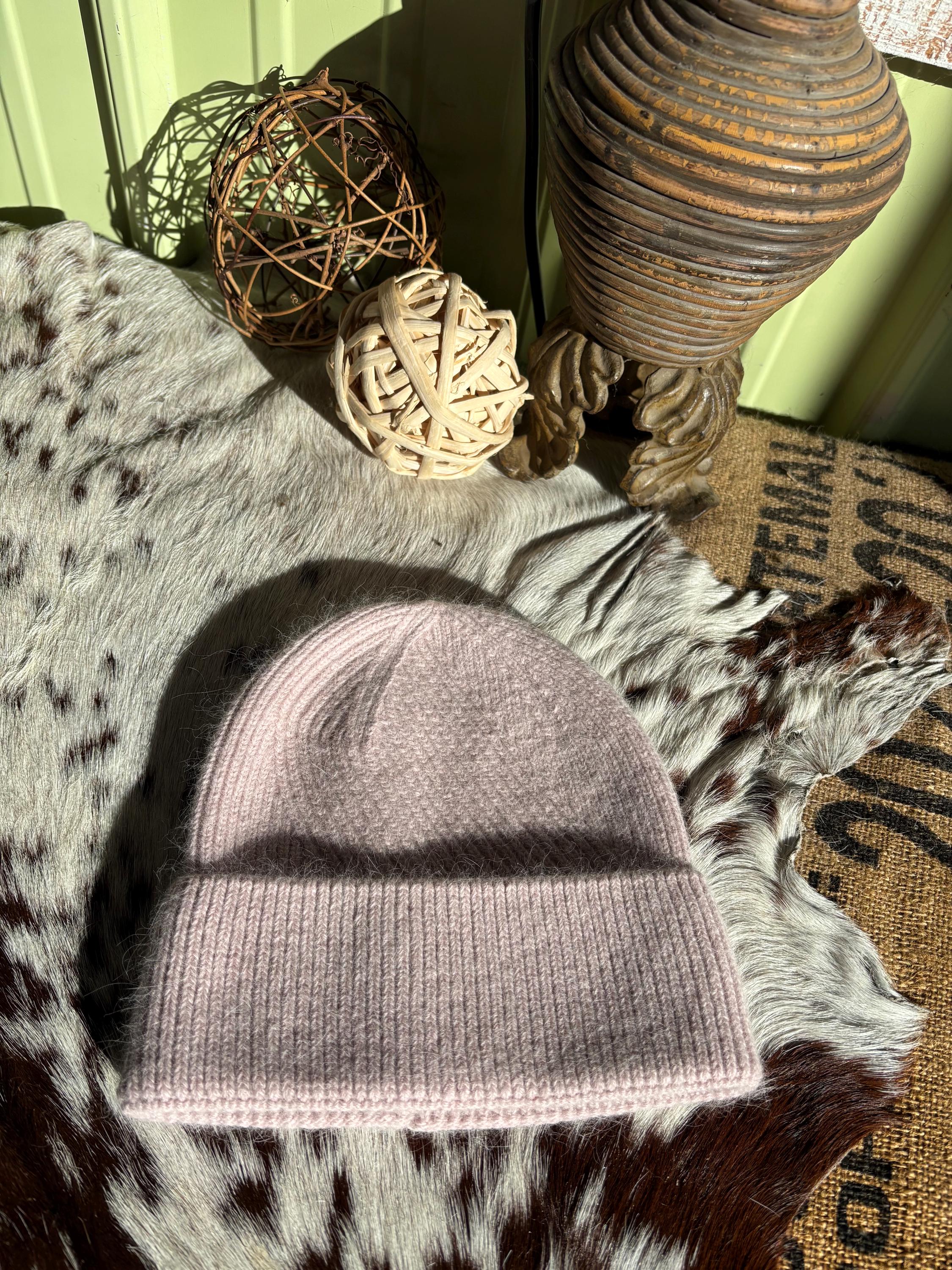 Ekjo wool yak blend Gray Knit Beanie Handloomed Baby Yak Beanie – ULA+LIA main image 3
