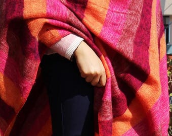 Blanket, Yak Wool, Soft and Warm, The Finest Wool, Hand-Loomed, Beautiful Colors, 97”x46”