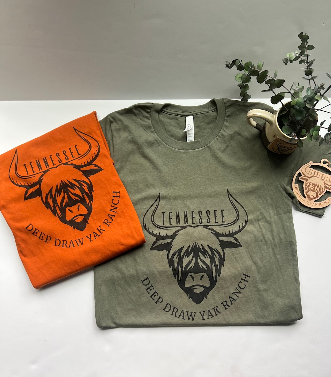 Deep Draw Yak Ranch Tshirt Soft Blend, Unisex, Custom Logo, Preshrunk