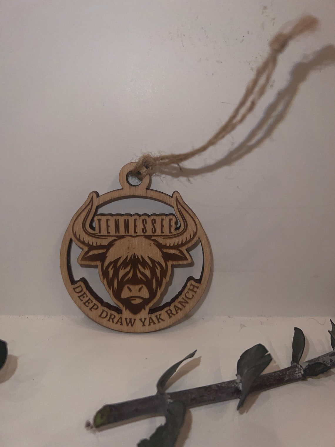 Deep Draw Yak Ranch Custom Wood Ornament. Made in Tennessee. Etsy