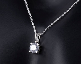 Collana Argento 925 Con Ciondolo Solitario – Gioiello Elegante Per Donna, Regalo Perfetto Per Natale E Compleanni