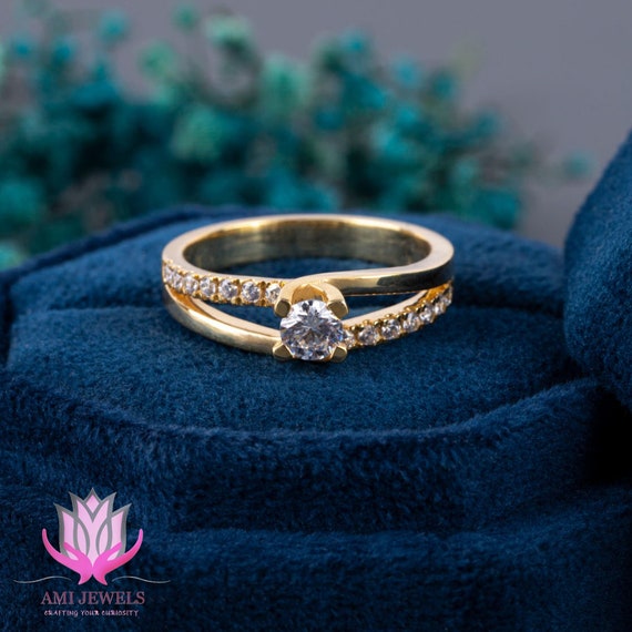 Luna Solitaire Diamond Ring-Candere by Kalyan Jewellers