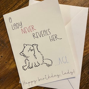 Carte d’anniversaire pour les amoureux des chats, carte d’anniversaire des pronoms inclus, carte amusante