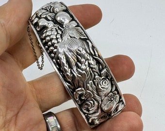 Kirk and Son Sterling Silver Repousse Cuff Bracelet, 7 1/2” - Etsy