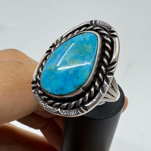 40 Grams Monster Navajo 'Symbolic Yei' Turquoise Native American Jewelry Silver Ring 40 Grams Monster Navajo 'Symbolic Yei' Turquoise Native American Jewelry Silver Ring