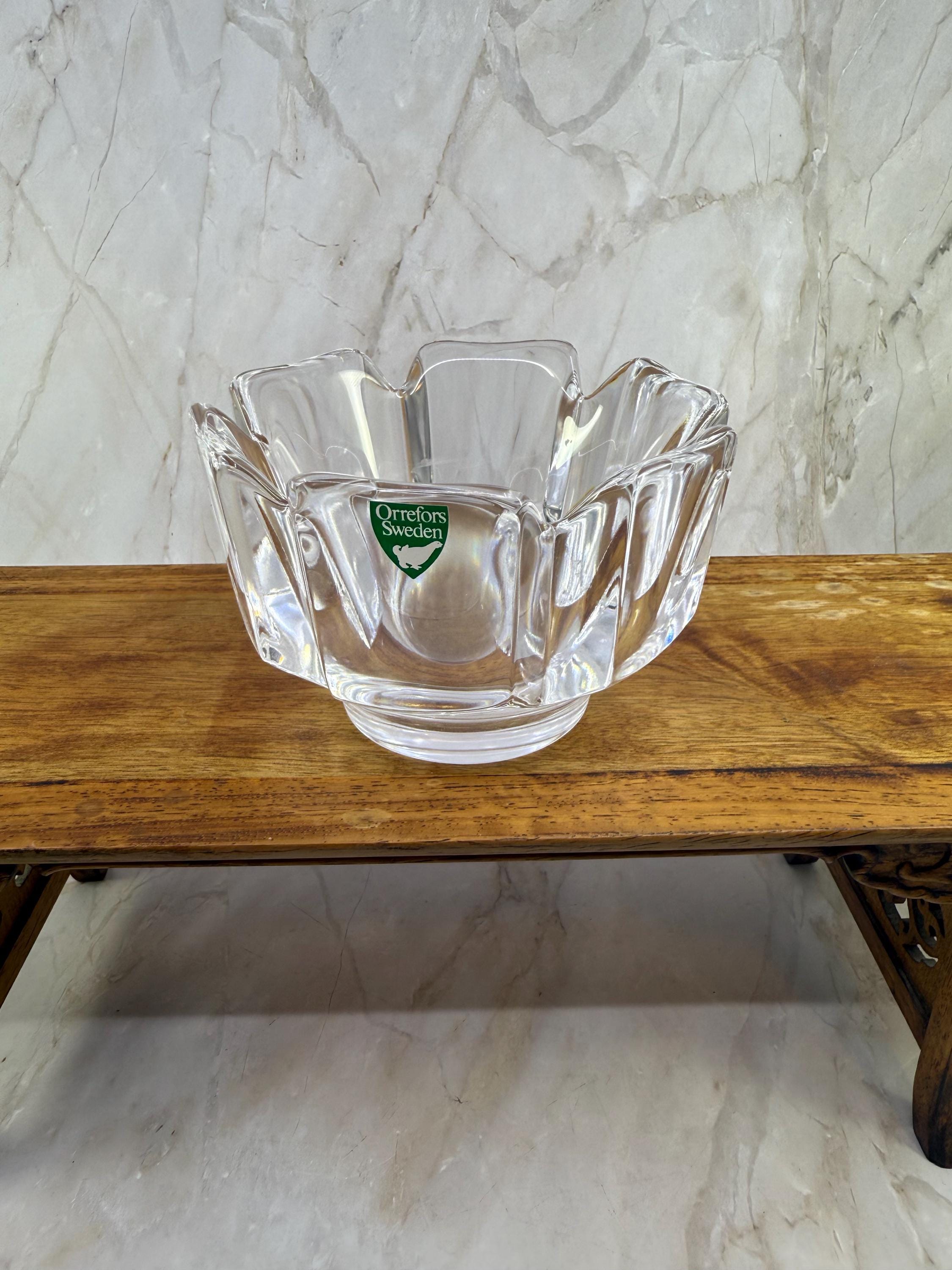 Orrefors スウェーデン クリスタル トリンケット キャンディ ボウル