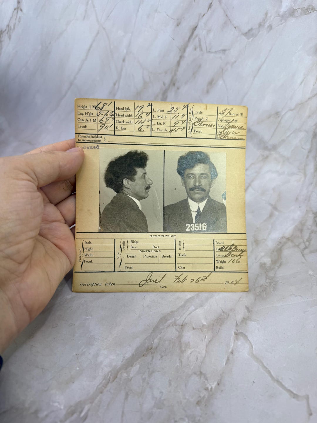 San Francisco 1914 American Criminal Police Bureau of Identification ...